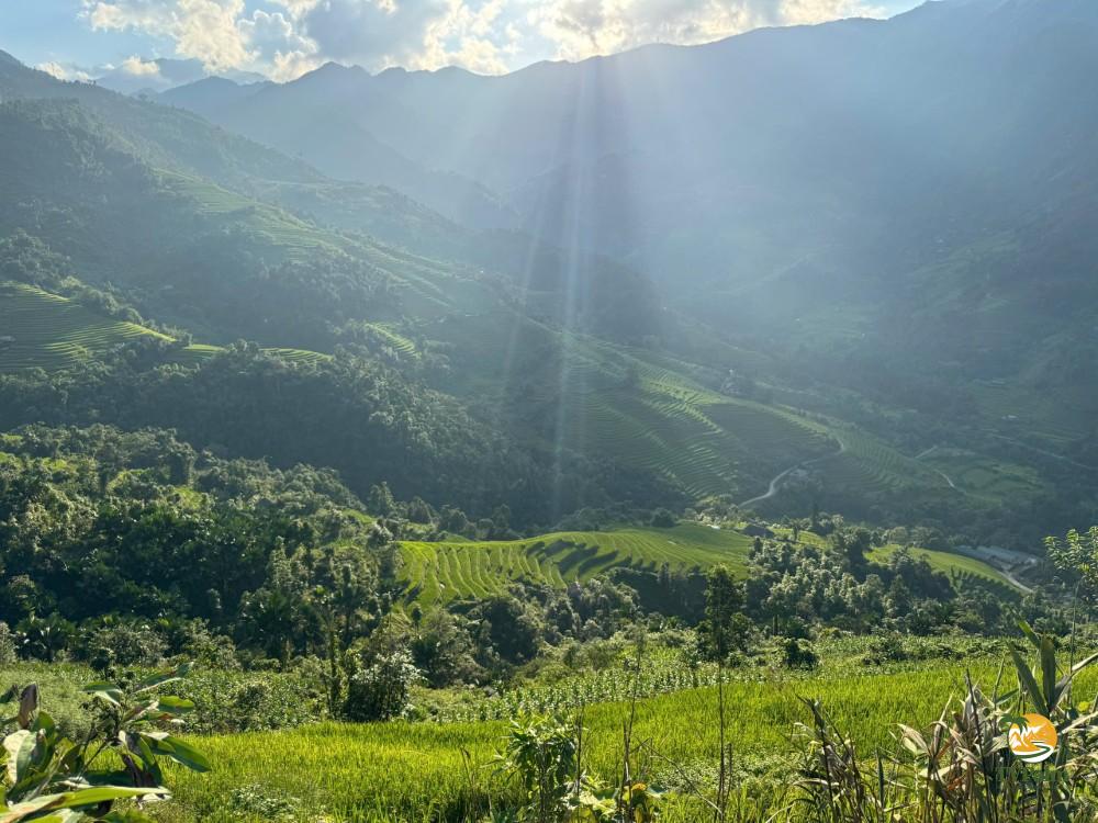 Breathtaking valley vistas seen during Tay Con Linh mountain climbing