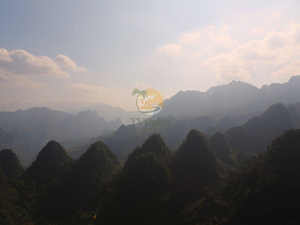 Beautiful sunset view during a Ha Giang Loop tour 4 days