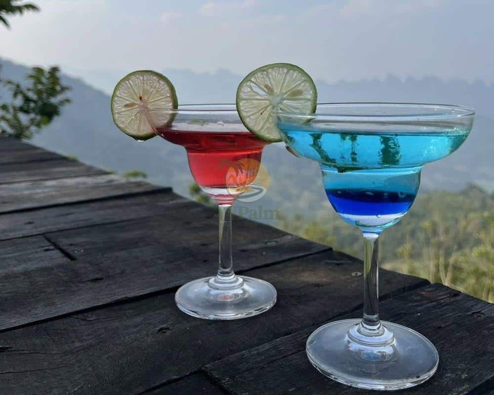 Enjoying signature cocktails at The Cloud Bar