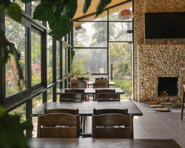 Interior ambiance at The Palm Restaurant