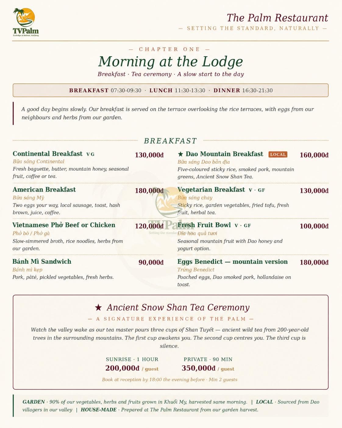 Menu-breakfast