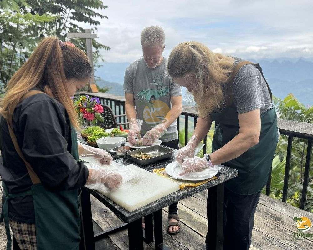 Outdoor cooking activity at The Palm Restaurant