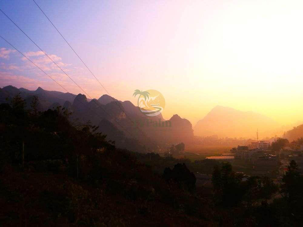 Scenic sunrise landscape on the Ha Giang loop 2 days itinerary