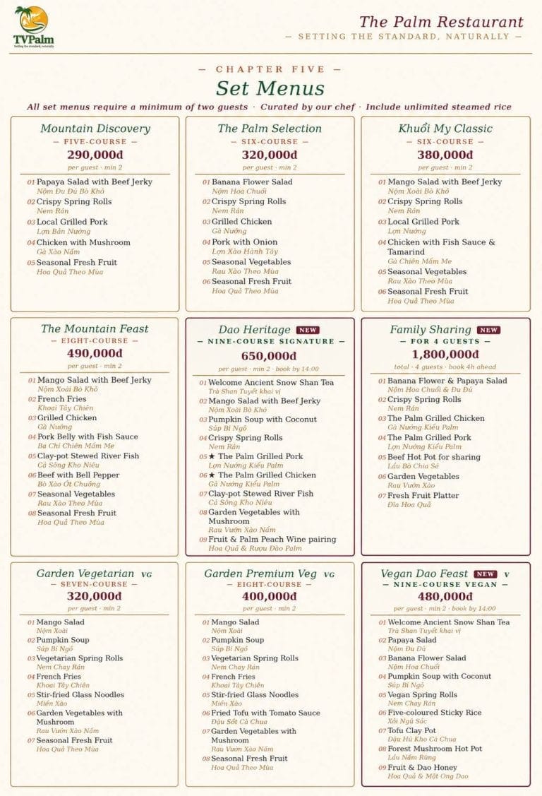 Set Menus