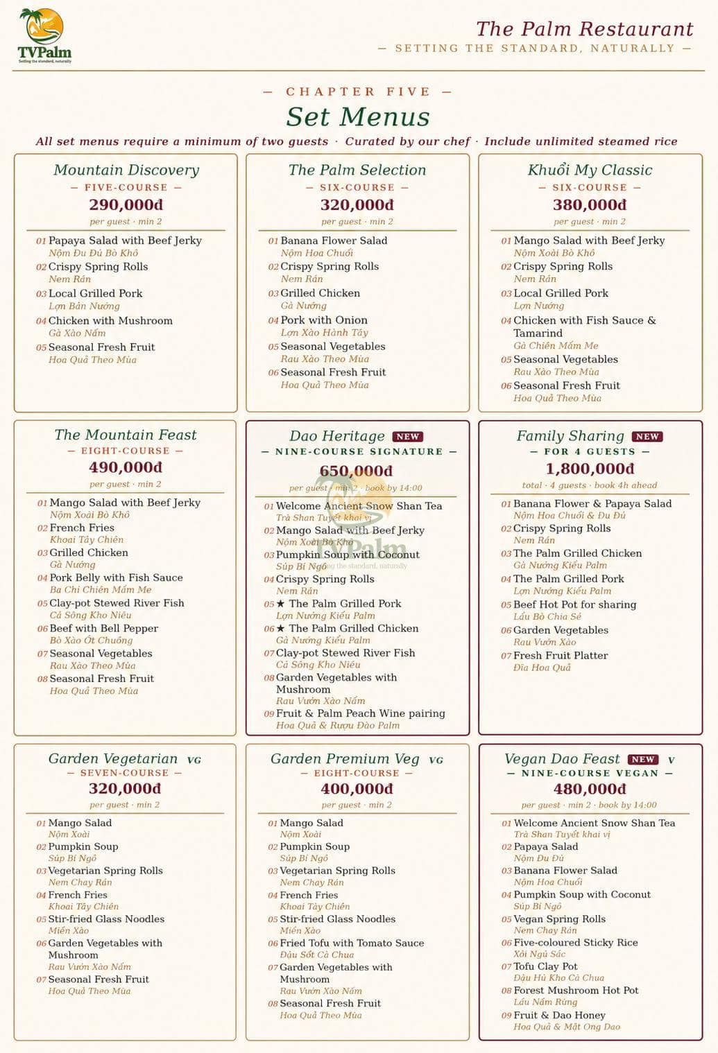 Set Menus