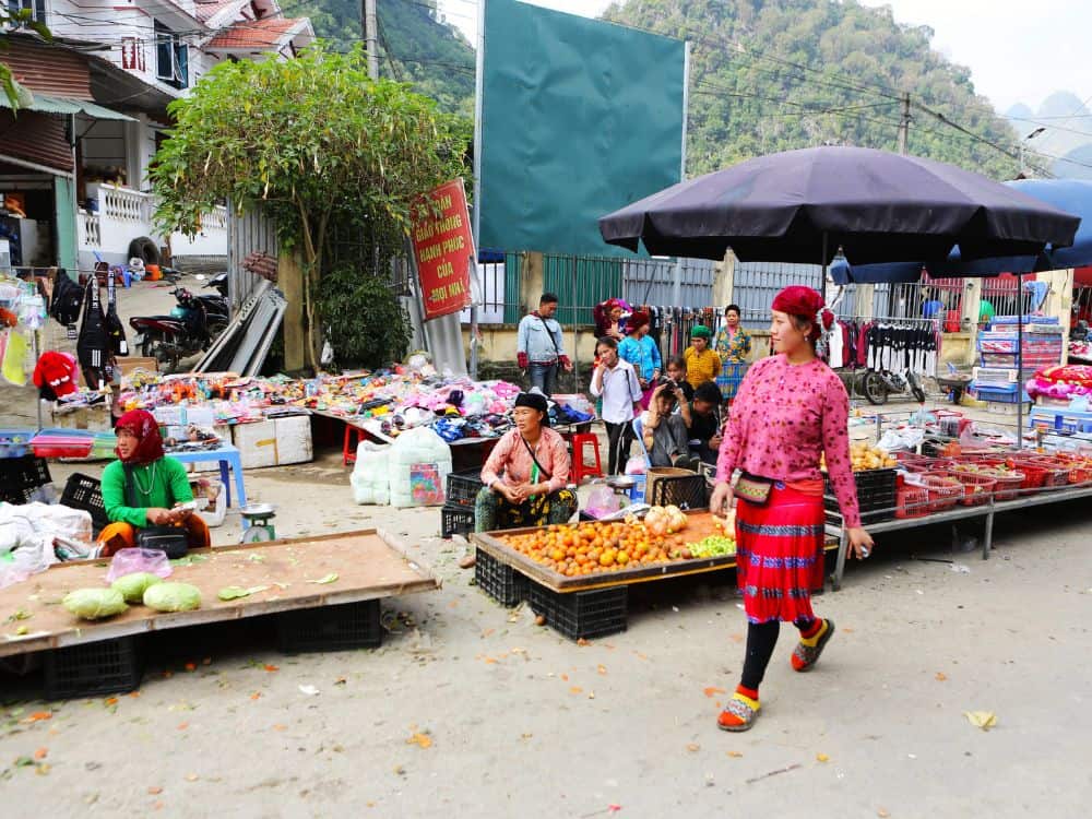 Vibrant colors of the highland market