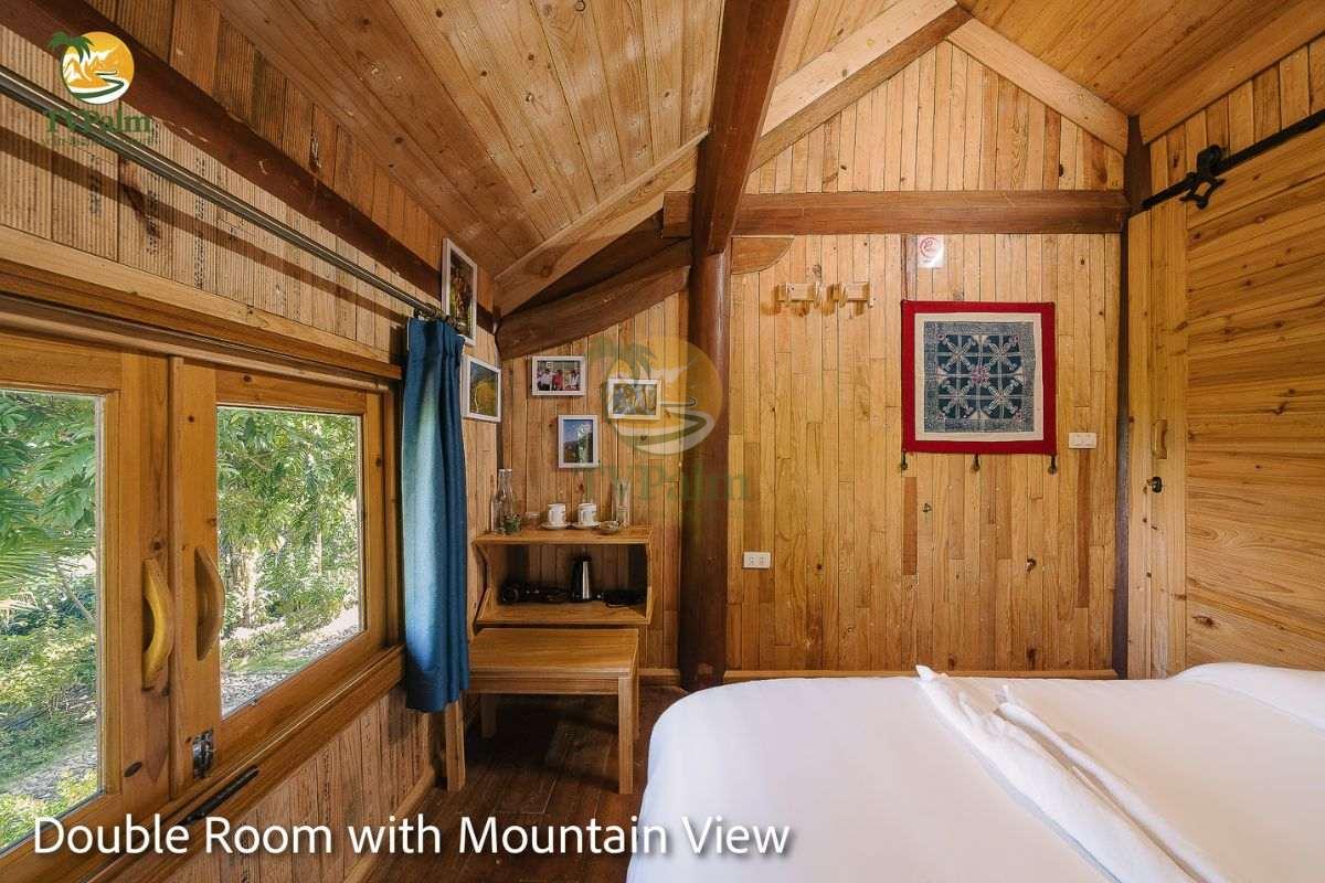 double room with mountain view ethnic decor