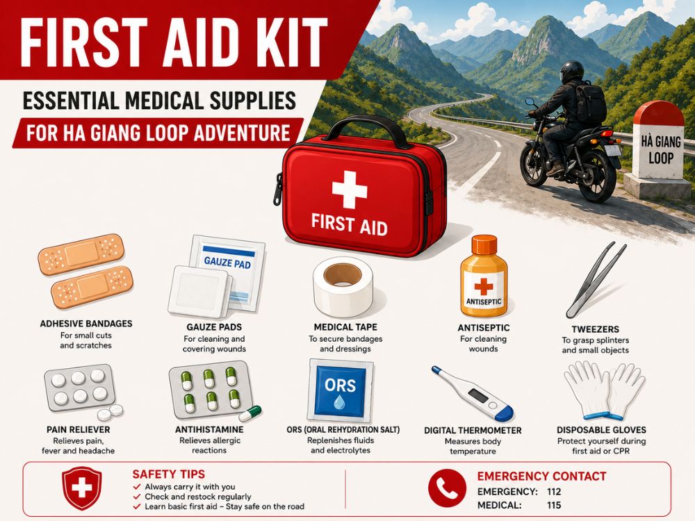 Ultimate Ha Giang Loop Packing List 2026 9 ha giang loop packing list - Compact first aid kit