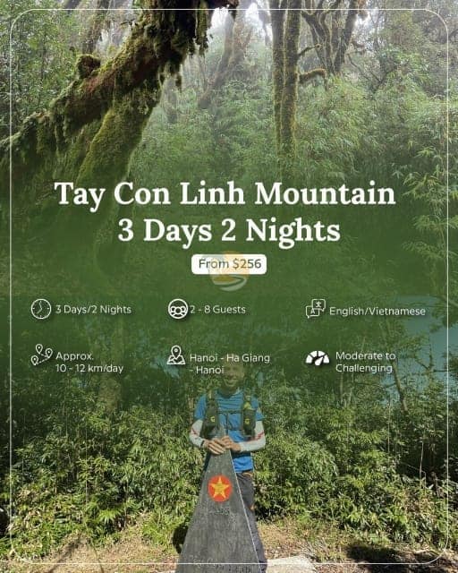 3 Days 2 Nights Tay Con Linh Trekking Tour