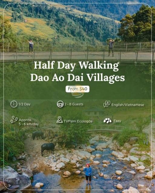 Half Day Walking to Dao Ao Dai Villages
