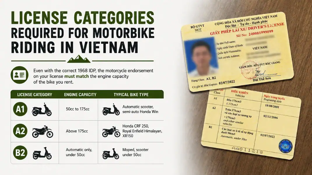License Categories Required for Motorbike Riding in Vietnam