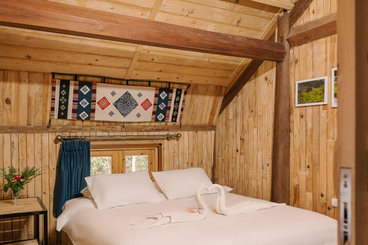 Phòng nghỉ TVPalm Ecolodge Hà Giang 3 Phòng giường đôi nhìn ra vườn tại TVPalm Ecolodge